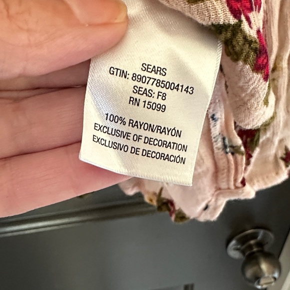 BONGO Pink Floral Blouse with Red Accents - Picture 3 of 4